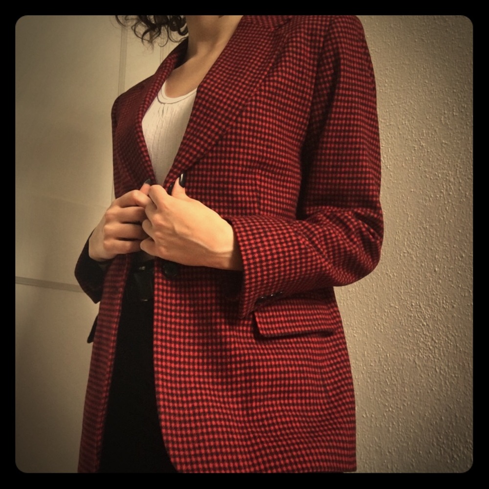 🌺Wool Houndstooth Pendleton Blazer🌸